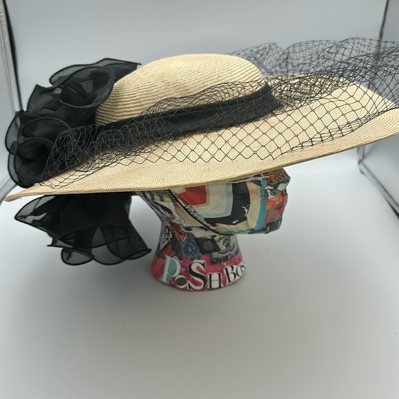 Sonni San Francisco Vintage Wide Brim Cartwheel Fascinator Hat main image 6